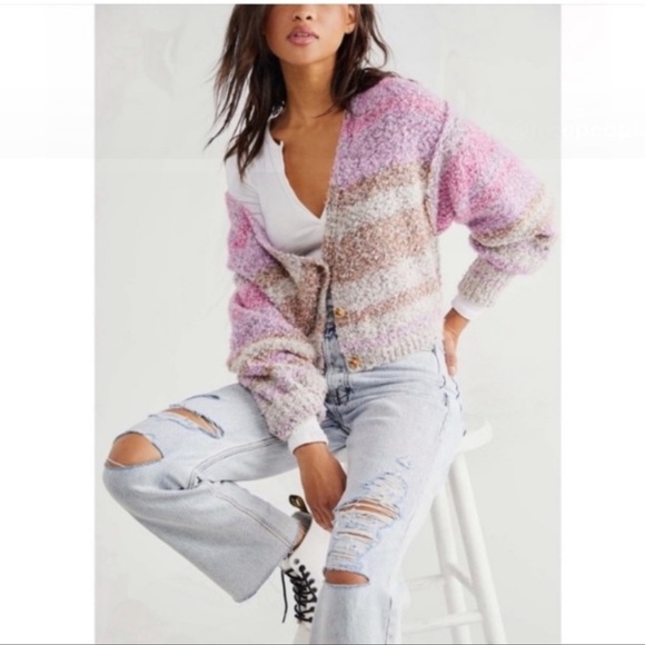 Free People Sweaters - NWOT Free People | Soulmate Cardi Passion Flower Combo Pink | XS